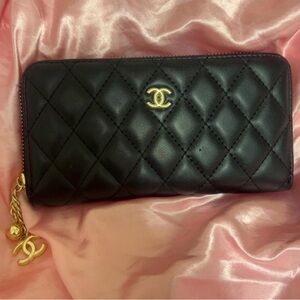Chanel Black Quilted Wallet